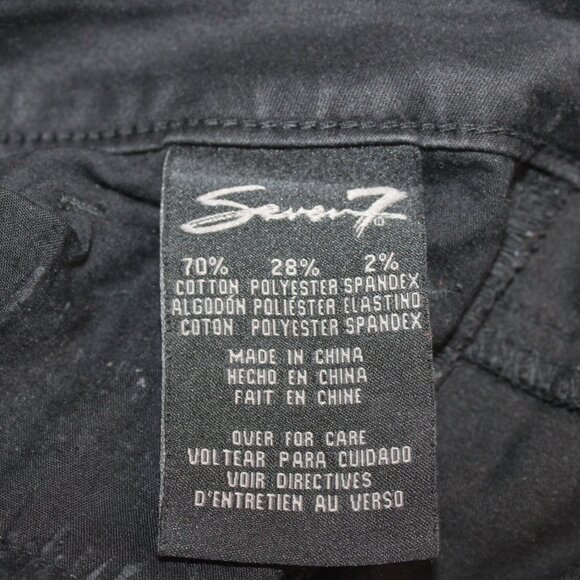 Seven7 Womens Sz 8 Jeans Black Tummyless High-Rise Skinny Leg Stretch Denim - Picture 13 of 13